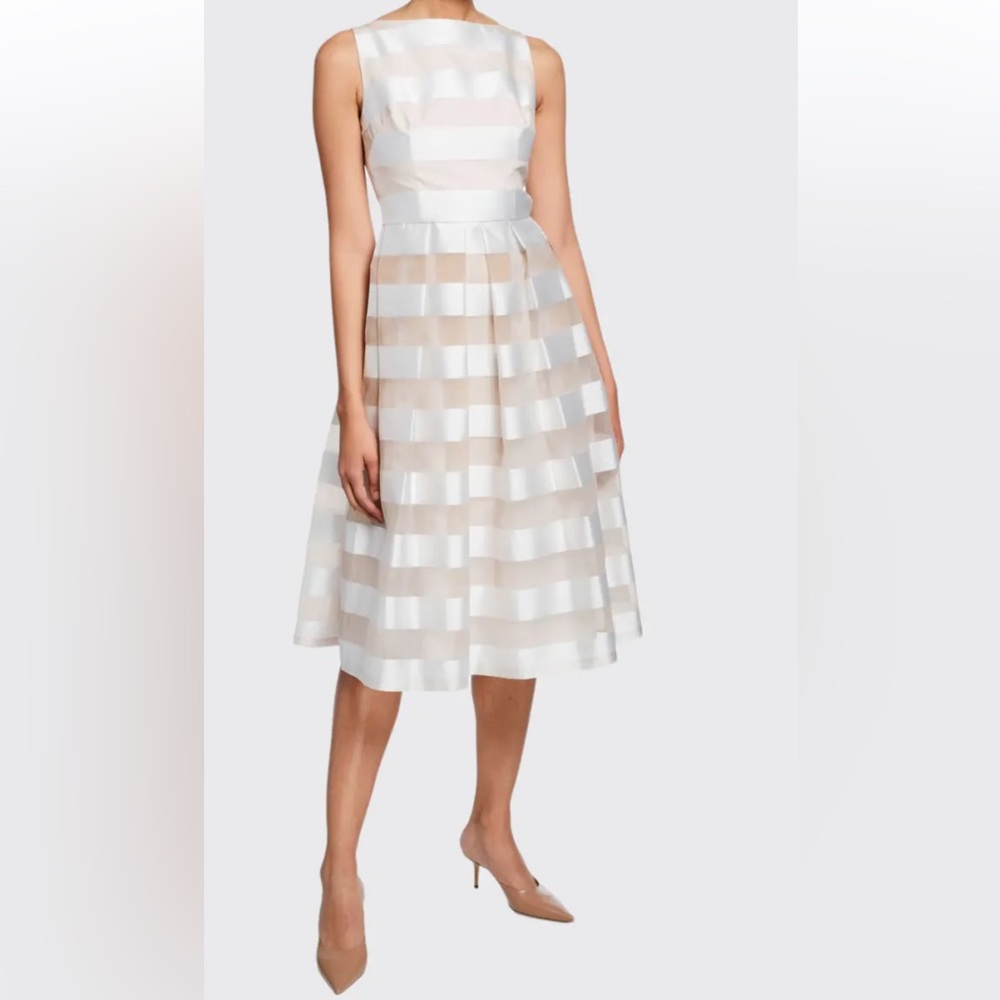 Lela Rose Striped Full Skirt Dress